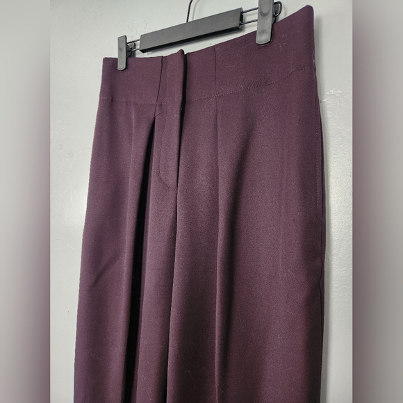 3.1 Philip Lim 100% Wool Wide Leg High Waisted Burgundy Pant Sz 4 - Picture 7 of 10
